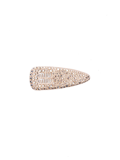 Miu Miu Hair Clip In Beige