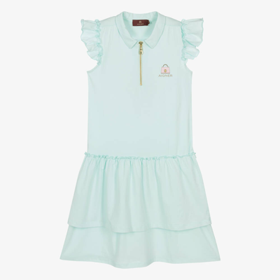 Aigner Teen Girls Blue Cotton Polo Dress