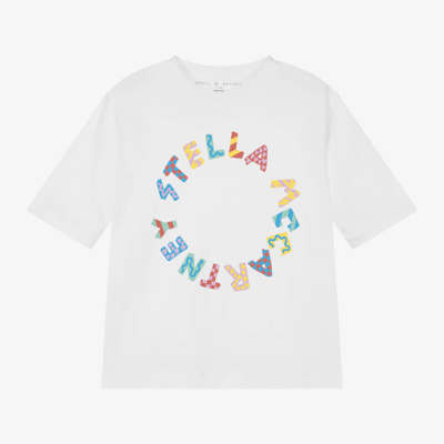 Stella Mccartney Babies'  Kids Girls White Cotton T-shirt