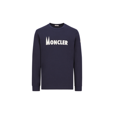 Moncler Collection Logo Long Sleeve T-shirt Blue
