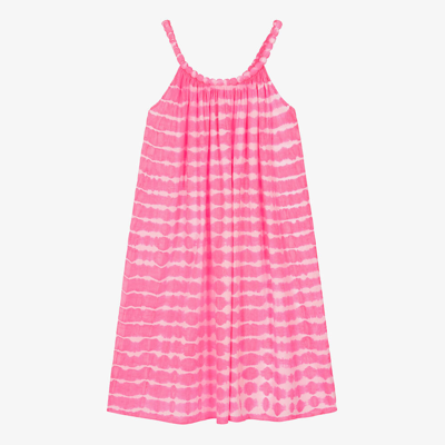 Sunuva Teen Girls Pink Cotton Tie-dye Dress