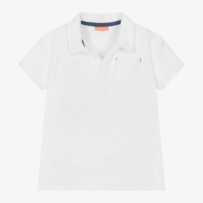 Sunuva Babies' Boys White Cotton Towelling Polo Shirt