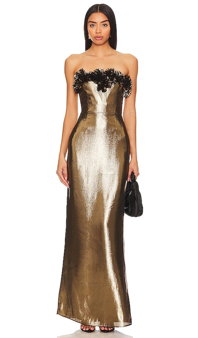 Lovers & Friends Seraphina Gown In Metallic Gold