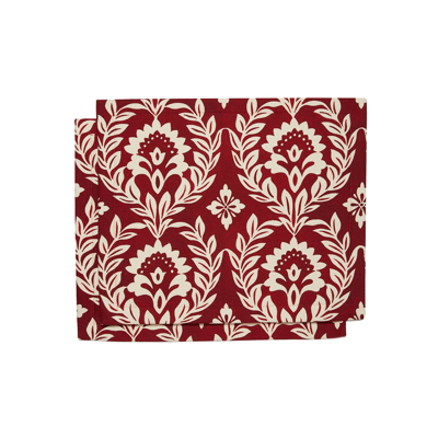 La Doublej Harringbone Placemat Set Of 2 In Red