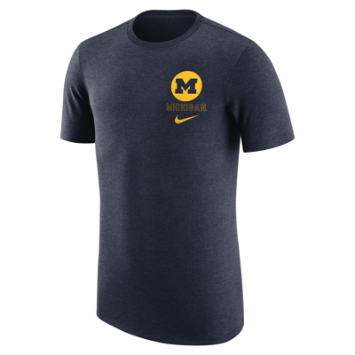 Nike Michigan  Men's College Crew-neck T-shirt In Blue