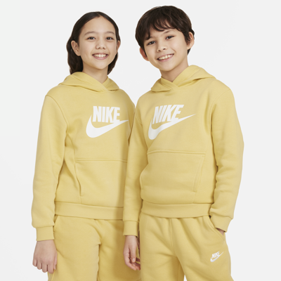 Nike Sportswear Club Fleece Big Kids' Hoodie In Yellow