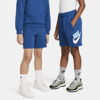 Nike Sportswear Club Fleece Big Kids' French Terry Shorts In Blue