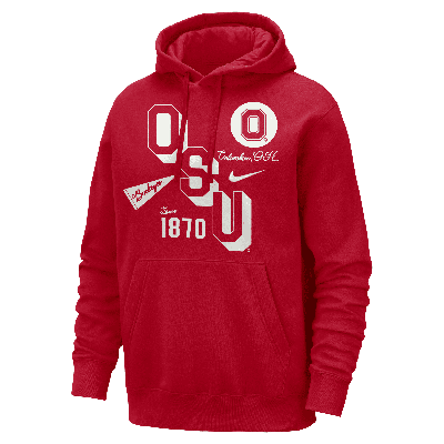 Nike Ohio State Club  Men's College Hoodie In Red