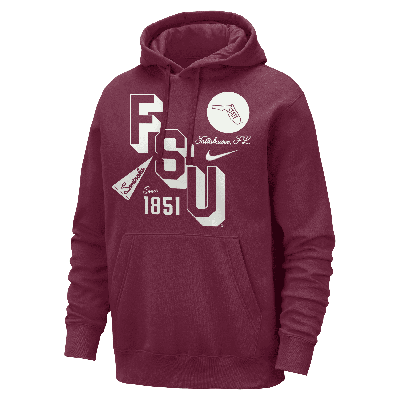 Nike Florida State Club  Men's College Hoodie In Red