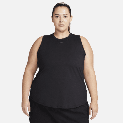 Nike Women's One Classic Dri-fit Tank Top (plus Size) In Black,black