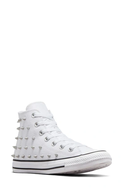 Converse Chuck Taylor® All Star® Studded High Top Sneaker In White