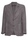 Lardini Houndstooth Jacket In Brown
