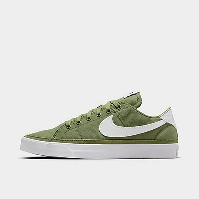 Nike Men's Court Legacy Canvas Shoes In Alligator/white/alligator