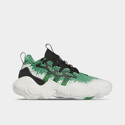 Adidas Originals Adidas Big Kids' Trae Young 3 Low Basketball Shoes In Off White/preloved Green/core Black