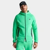 Nike Men's Tech Fleece Windrunner Full-zip Hoodie In Spring Green/black