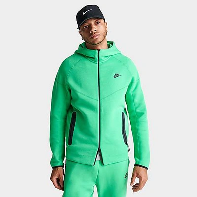 Nike Men's Tech Fleece Windrunner Full-zip Hoodie In Spring Green/black