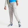 Nike Men's Sportswear Repeat Woven Cargo Pants In Light Iron Ore/white