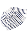 FIRST IMPRESSIONS BABY GIRLS TREND STRIPED RUFFLED SHIRT, CREATED FOR MACY'S