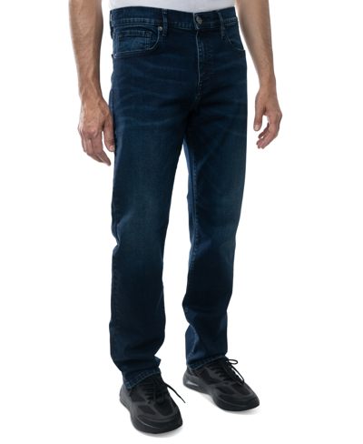 Lazer Men's Straight-fit Stretch Jeans In Blue