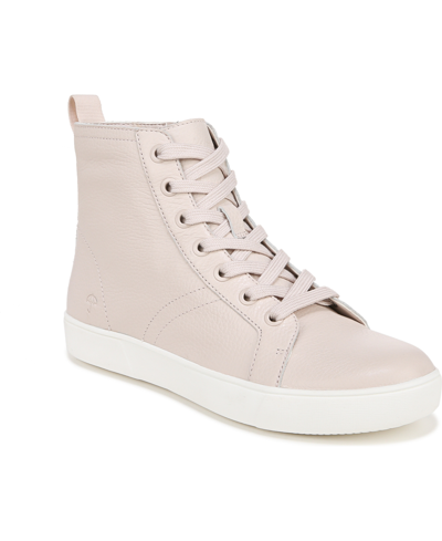 Naturalizer Morrison-hi Water Resistant High-top Sneakers In Linen Rose Leather