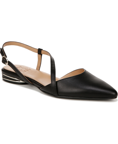 Naturalizer Hawaii Slingback Flats In Black Leather