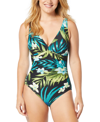 COCO REEF WOMEN'S CONTOURS SOLITAIRE V-NECK ONE PIECE SWIMSUIT