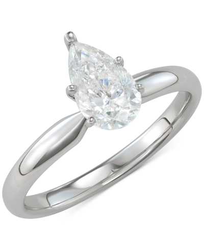 Macy's Diamond Pear-cut Solitaire Engagement Ring (1 Ct. T.w.) In 14k White Gold