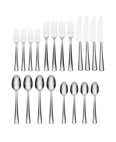 Oneida Bleeker 20 Piece Everyday Flatware Set, Service For 4 In Metallic And Stainless