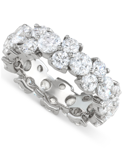 Macy's Diamond Cluster Eternity Band (5 Ct. T.w.) In 14k White Gold