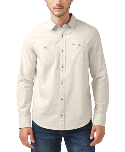 Buffalo David Bitton Men's Sagrani Solid Button-down Shirt In Milk