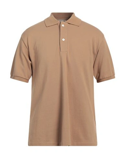 Auralee Man Polo Shirt Camel Size 4 Cotton In Beige