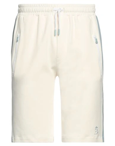 Barba Napoli Man Shorts & Bermuda Shorts Ivory Size 38 Cotton, Polyamide In White