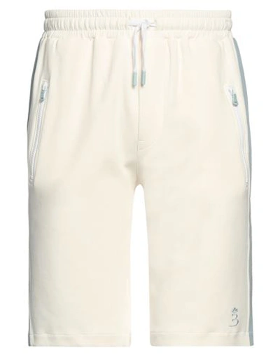 Barba Napoli Man Shorts & Bermuda Shorts Ivory Size 36 Cotton, Polyamide In White