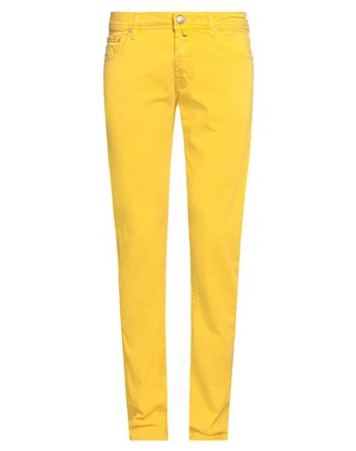 Jacob Cohёn Man Pants Ocher Size 31 Cotton, Elastane In Yellow