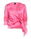 Pinko Woman Top Fuchsia Size 6 Polyester, Elastane