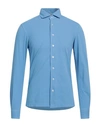 La Fileria Man Shirt Sky Blue Size 38 Cotton