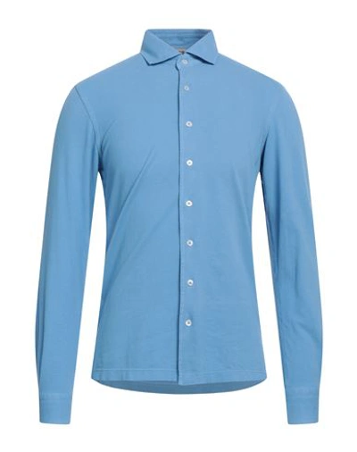 La Fileria Man Shirt Sky Blue Size 38 Cotton