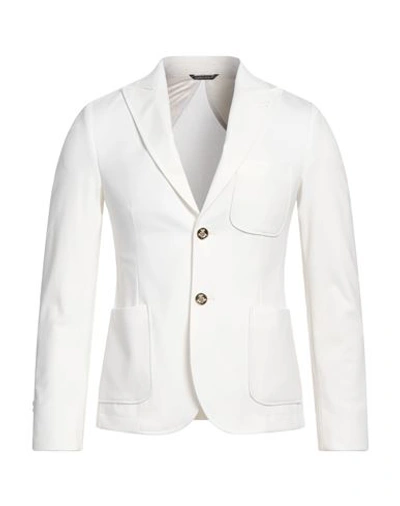 Grey Daniele Alessandrini Man Blazer Ivory Size 36 Viscose, Polyester, Polyamide In White