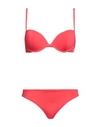 Ea7 Woman Bikini Red Size 4 Polyester, Elastane
