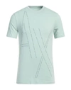 Armani Exchange Man T-shirt Sage Green Size S Cotton, Elastane