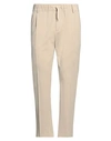 Grey Daniele Alessandrini Man Pants Beige Size 38 Cotton, Polyamide, Elastane