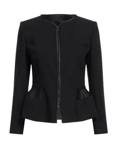 Emporio Armani Woman Blazer Black Size 4 Polyester