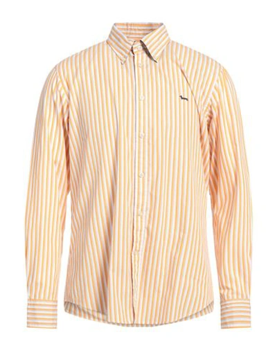 Harmont & Blaine Man Shirt Orange Size L Cotton