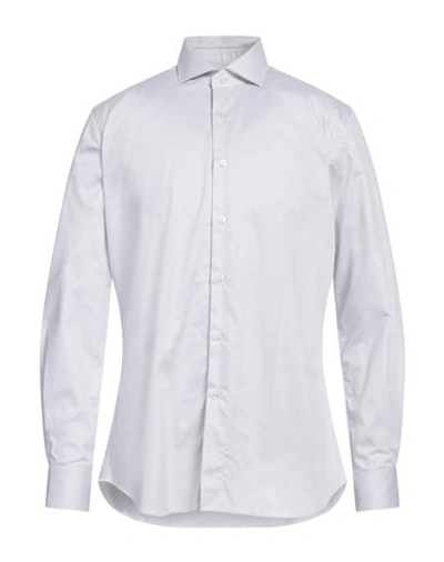 Xacus Man Shirt Light Grey Size 16 Cotton