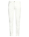 Barba Napoli Man Pants White Size 31 Cotton, Elastane