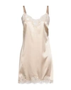 Dolce & Gabbana Woman Slip Dress Beige Size 4 Silk, Cotton, Elastane, Polyamide