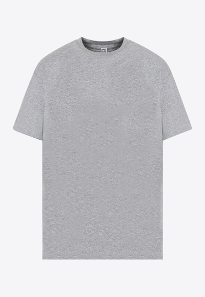Totême Toteme Straight Organic Cotton T-shirt In Gray