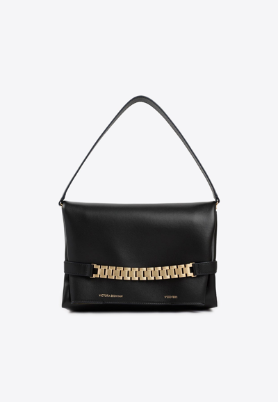 Victoria Beckham Chain Nappa Leather Pouch With Strap In Black