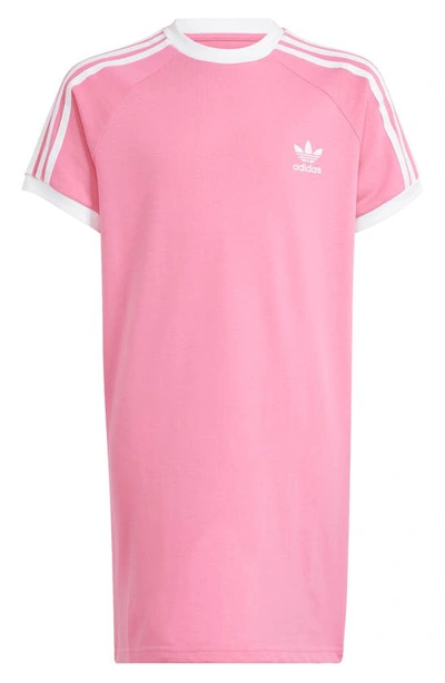 Adidas Originals Kids' Lifestyle Cotton T-shirt Dress In Pink Fusion