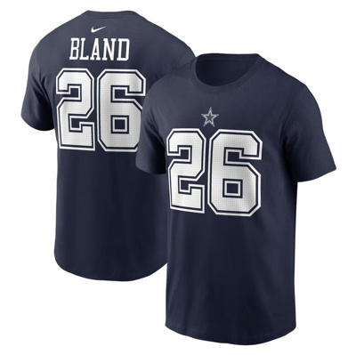 Nike Men's  Daron Bland Navy Dallas Cowboys Player Name And Number T-shirt